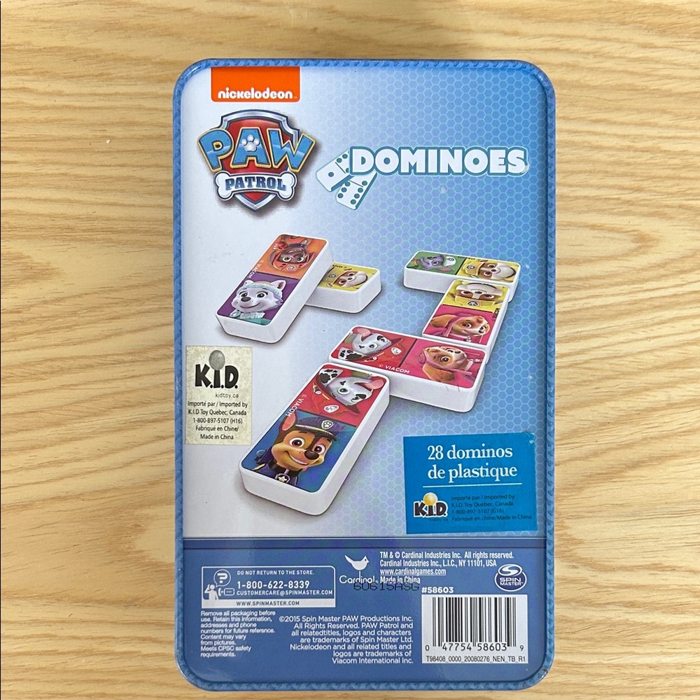 Nickelodeon Paw Patrol Colorful Dominoes Set - Picture 3 of 3